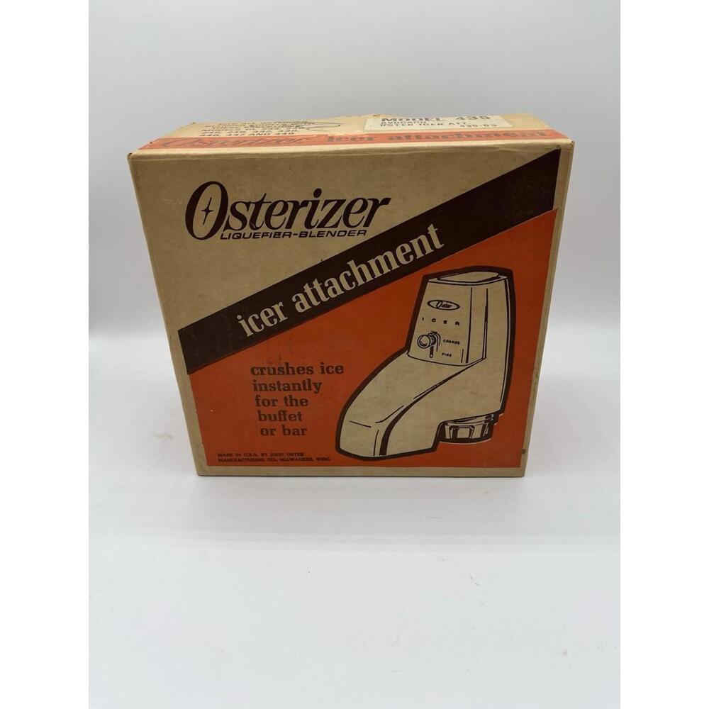 Osterizer Blender Icer Attachment Ice Crusher Model 435 Gold Color Vintage MCM